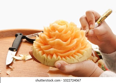 Thai Fruit Carving  Cantaloupe