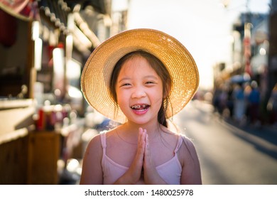 Thai Girl Greeting With Sawasdee