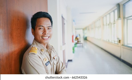 Thai Government Officials In Official Uniform