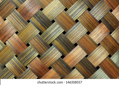 Thai handcraft of bamboo weave pattern for background use