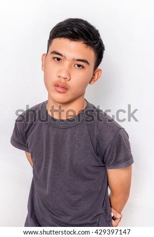 Thai Handsome Boy Short Hair Style Stock Photo Edit Now 429397147
