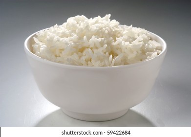 Thai Jasmine Rice On Bowl Studio Shot