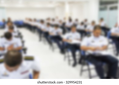 Thai Marine Cadet In Classroom.