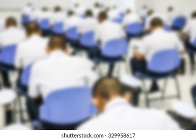 Thai Marine Cadet In Classroom.