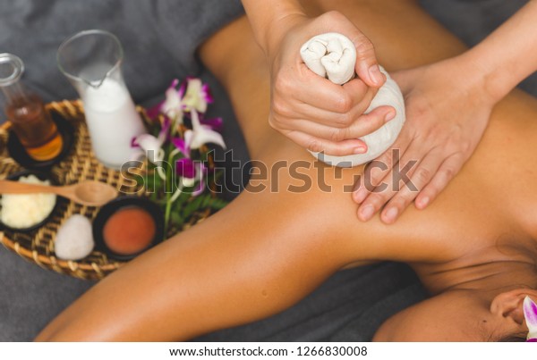 Thai Massage Asian Woman Spa Room Stock Photo Edit Now