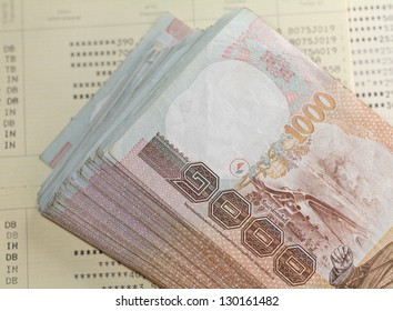 Thai Money On Saving Account Passbook Stock Photo (Edit Now) 130161482