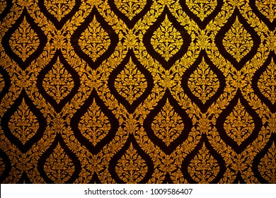 Thai Pattern Wallpaper Culture Art Background In Temple