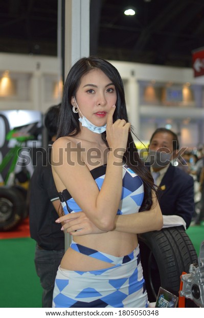 Thai\
pretty woman, Big Moter Sale 2020, There are BITEC Exhibition\
Centre Bangna in BANGKOK, THAILAND - 26 August\
2020