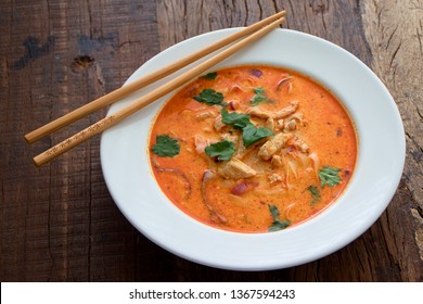 Thai Red Curry Soup With Chicken