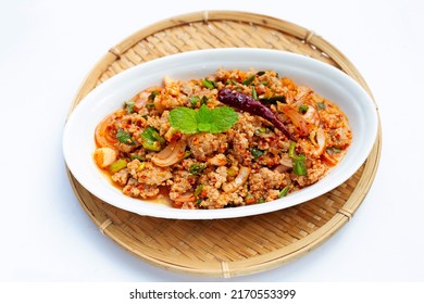 Thai Spicy Minced Pork Salad. 