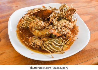 Thai Stir Fried Mantis Shrimp With Garlic