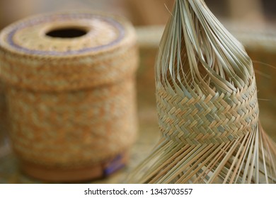 Thai Tradition Basketery Handicraft. 