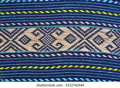 Thai Traditional Pattern On Loin Cloth Background Or Texture