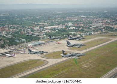 Thailand 2020 - Chiang Mai L-39 Albatos Formation 6 Fly Over Chiang Mai International Airport.