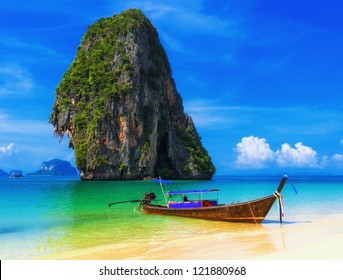 Thailand Beach Exotic Island. Tropical Paradise For Asia Holiday