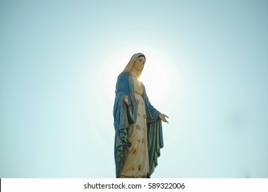 Thailand blessed virgin mary isolated vertica