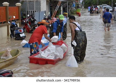Thailand Flood Crisis ,Bangkok Thailand October 18, 2558. 