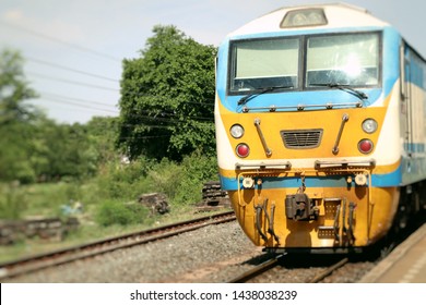 Thailand, Nakhonratchasima : June 22 2019, Train and railway tracks - Shutterstock ID 1438038239