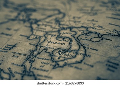 Thailand On Map Background Stock Photo 2168298833 | Shutterstock