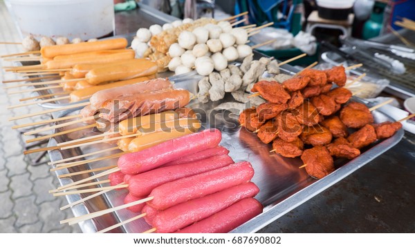 Thailand Street Food Such Ass Meat Stock Photo Edit Now 687690802