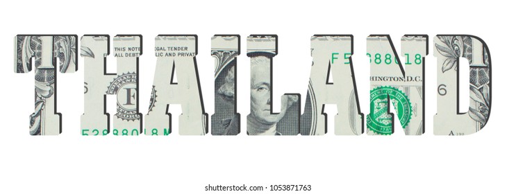 Thailand. USA Dollar banknote texture - Shutterstock ID 1053871763