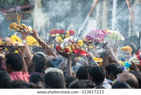 Thaipusam devotion in Georgetown, Penang, Malaysia