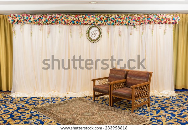 Thais Backdrop Wedding Reception Chairs Stock Photo Edit Now