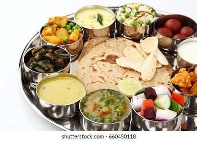 Thali Traditional Rajastani (Indian) Meal - Shutterstock ID 660450118