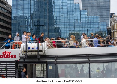 A Thames River Cruise. London, UK, July 28, 2019