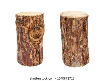 Thanaka wood isolated on white background, Thanaka wood and Kyauk pyin stone slab. Tanaka is Burmese tradition cosmetic made from bark of tanaka tree.