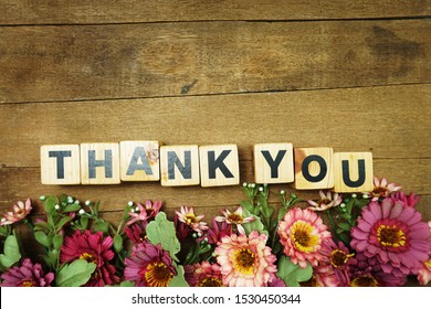 Thank You Alphabet Letters On Wooden Stock Photo (Edit Now) 1530450344