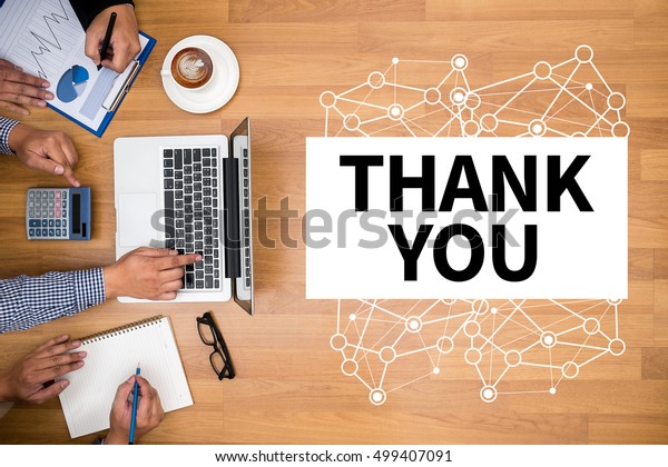 Thank You Business Team Hands Work Stock Photo (Edit Now) 499407091