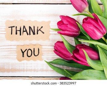 Thank You Card Tulip Bouquet On Stock Photo 383523997 | Shutterstock
