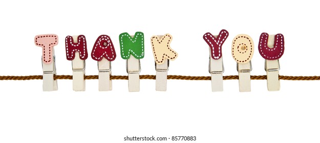 Thank You English Alphabet Wooden Clip Stock Photo (Edit Now) 85770883