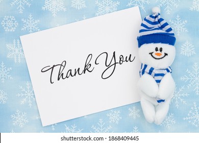 Thank You Greeting Card Happy Snowman Stock Photo 1868409445 | Shutterstock