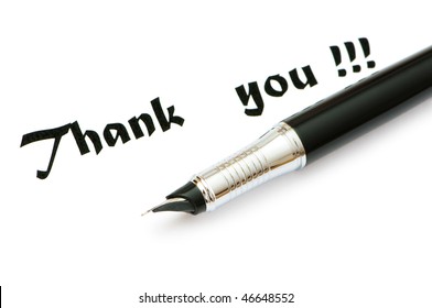 Thank You Message Pen On White Stock Photo 79543486 | Shutterstock