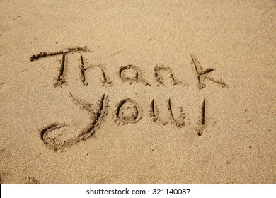 Thank You Message Written Sand Beach Stock Photo 321140087 | Shutterstock