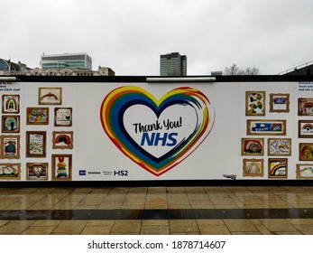 Thank You NHS In These Challenging Times. This Photo Is Taken In London Euston Train Station On 18.12.2020.