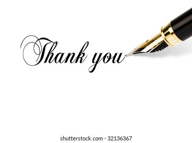 1,090 Fountain Pen Thank Writing You Images, Stock Photos & Vectors ...