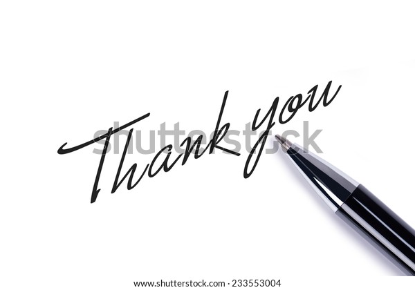 Thank You Note On White Background Stock Photo (edit Now) 233553004