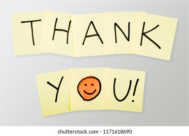 Thank You Gratitude Smiley Face Stock Photo (Edit Now) 285833645