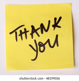 Thank You On Post Note