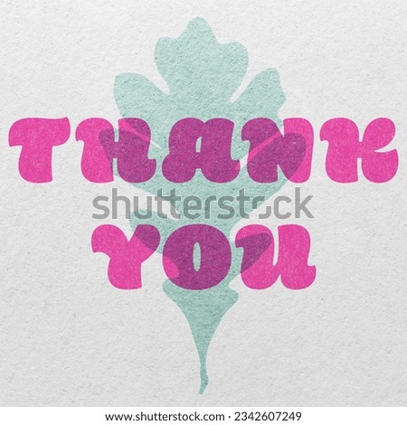 Thank You Risograph Risoprint Riso Oak Leaf Card