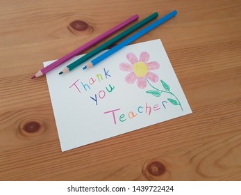 Thank You Teacher, Teacher Appreciation Week, Note Card, School Supplies