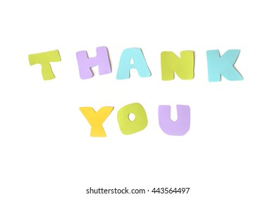 Thank You Text On White Background Stock Photo 443564497 | Shutterstock