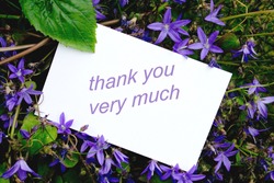 thank you very much, a note that says thank you very much, a School & Education Photo by sinephot