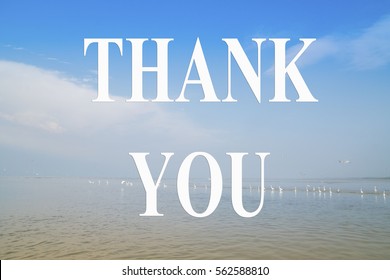 Thank You Word Blue Sky Stock Photo 562588810 | Shutterstock