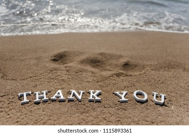 Thank You Words Written On Sand Stock Photo 1115893361 | Shutterstock