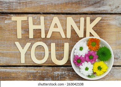 Thank You Written Wooden Letters Santini Stock Photo 263042108 ...