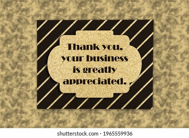 Thank You Your Business Appreciated Gold Stock Photo 1965559936 ...